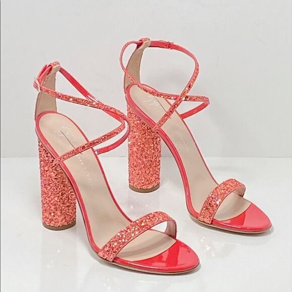 Giuseppe Zanotti Block-Heel Glitter Sandals size 38 - Picture 4 of 12